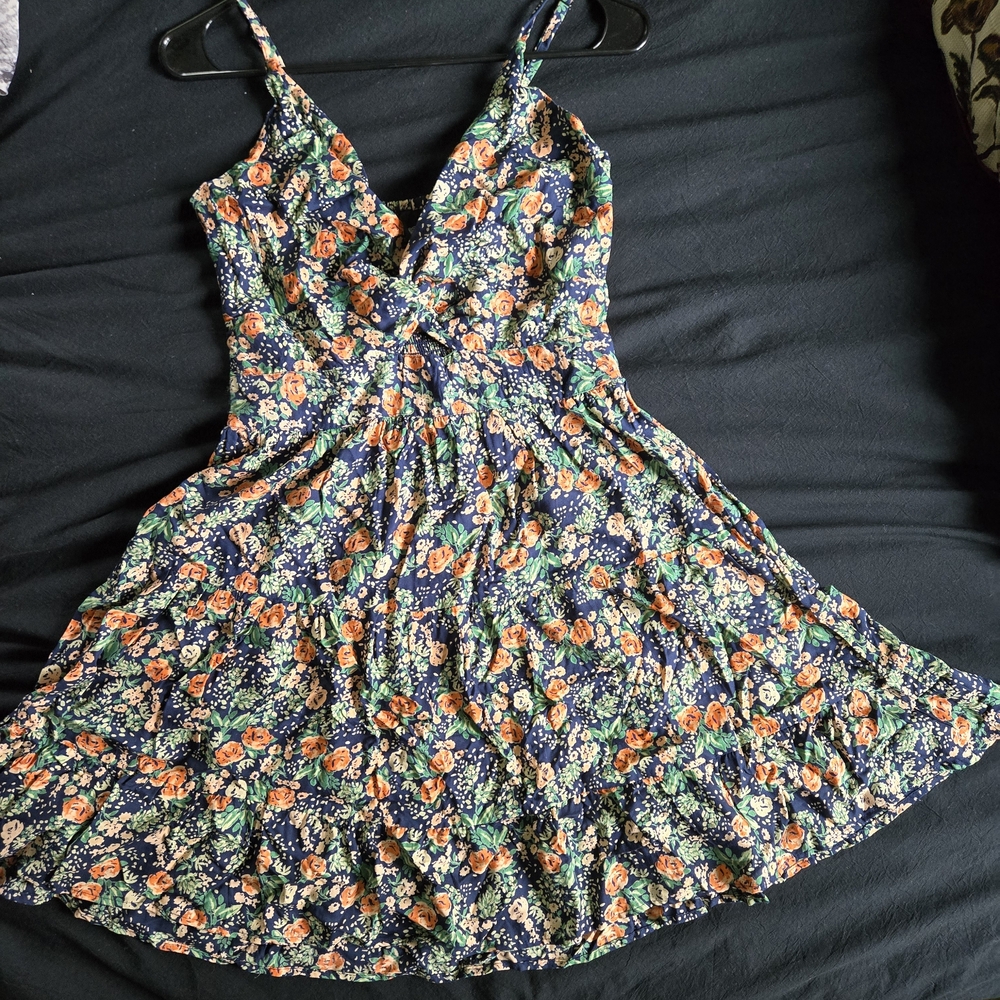 Angie Navy Floral Mini Dress
